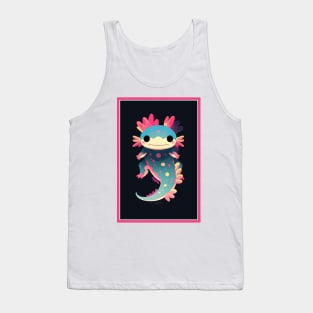 Cute Axolotl Anime Art Design | Cute Animals | Axolotl Hentaii Chibi Kawaii Design Tank Top